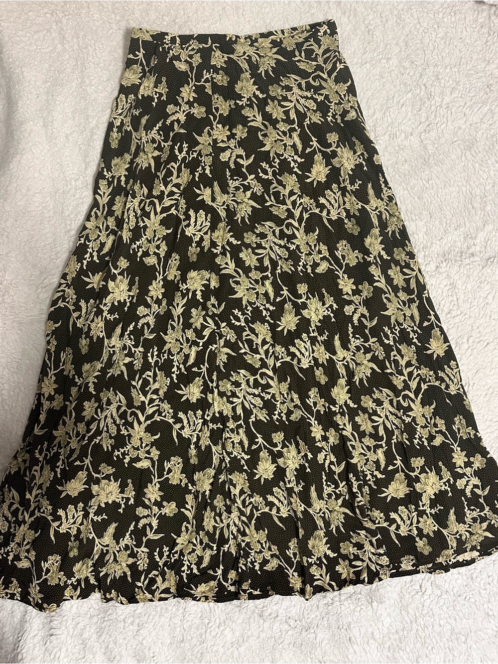 vintage Karen Kane botanical floral maxi skirt